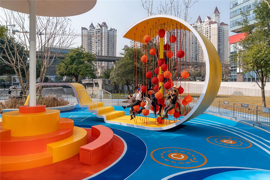 Happy island outdoor playground equipment