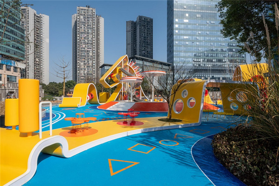 Happy island outdoor playground equipment China