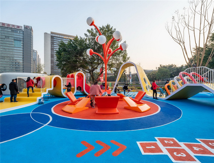 Happy island outdoor playground equipment for sale