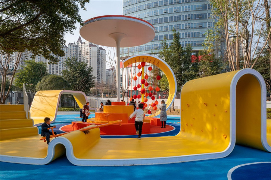 Happy island outdoor playground equipment made in China
