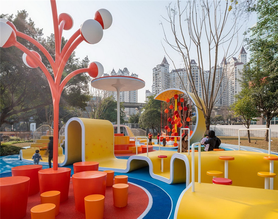 Happy island outdoor playground equipment