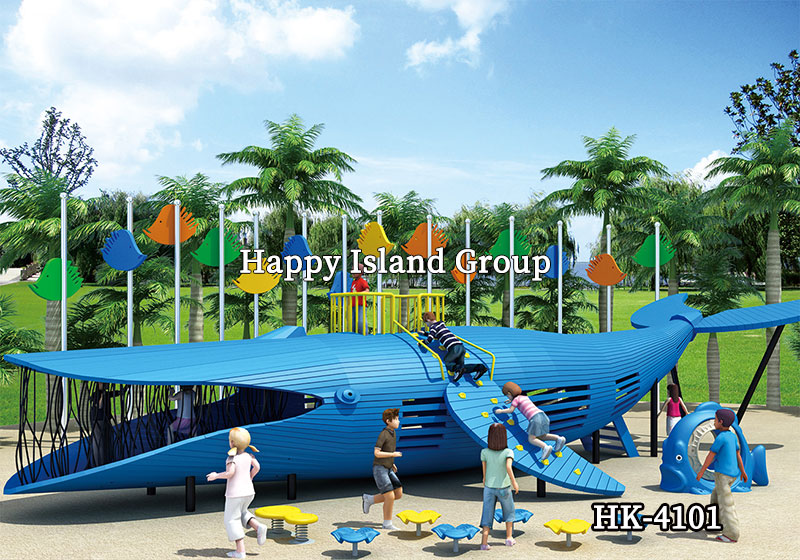 Happy Island Blue Whale Plaground Children's Slide