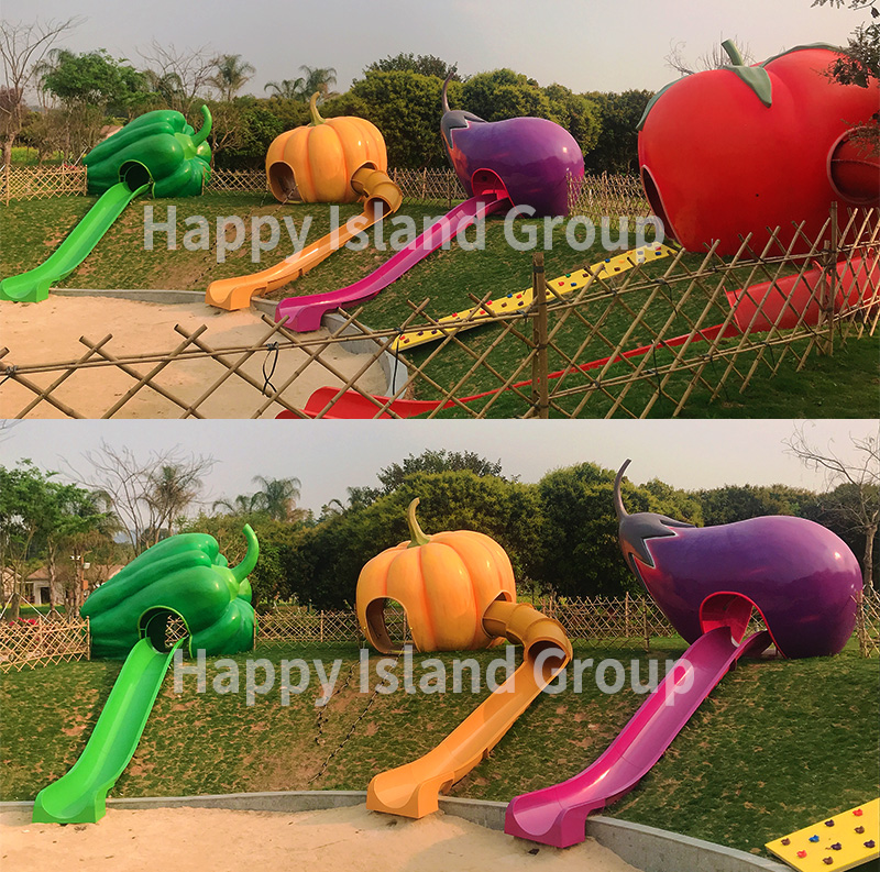  Customized vegetable slides: Green pepper slides, pumpkin slides, eggplant slides, tomato slides.