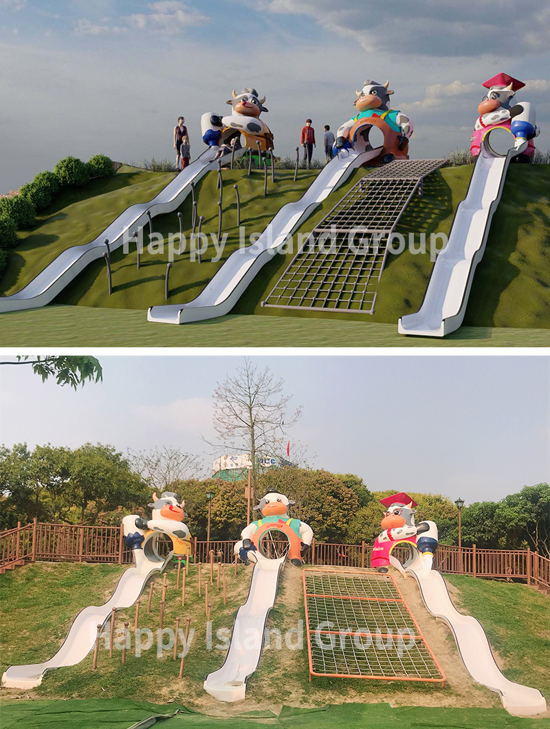 Happy Island Creative Design - Customized cow slides