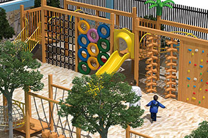 Climbing Wall Net Rope Slides Combination Playground Equipment
