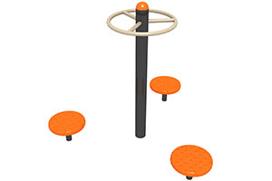 Triple Hip Twister 3 Person Outdoor Fitness Equipment For Sale