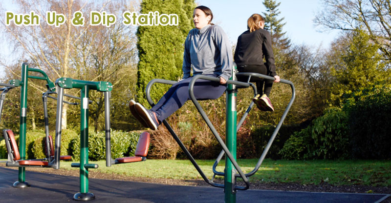 Push Up & Dip Station Parallel Bars outdoor fitness equipment