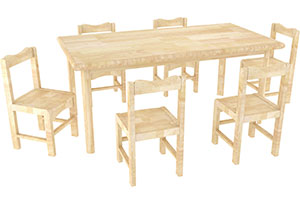 Kindergarten Wooden Table Chairs For Sale Environmental Protection